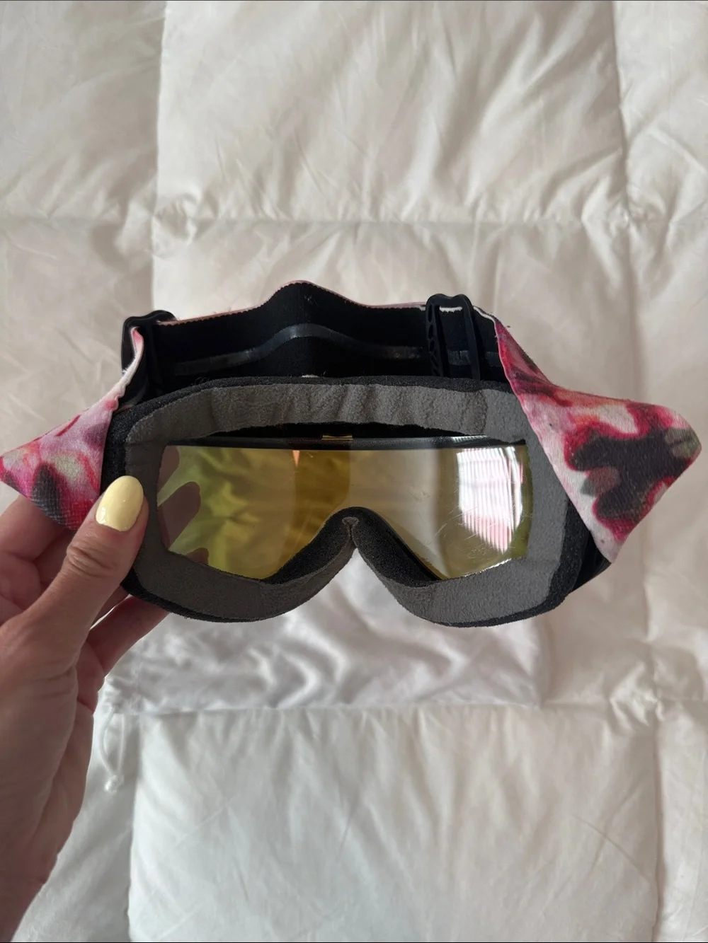 Smith Optics Black Frame Ski Goggles with Red-Orange Mirrored Lens